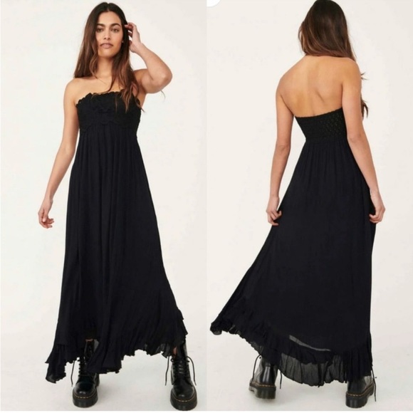Free People Dresses & Skirts - Free People One. Adella Corset Maxi Dress In Black. S/P